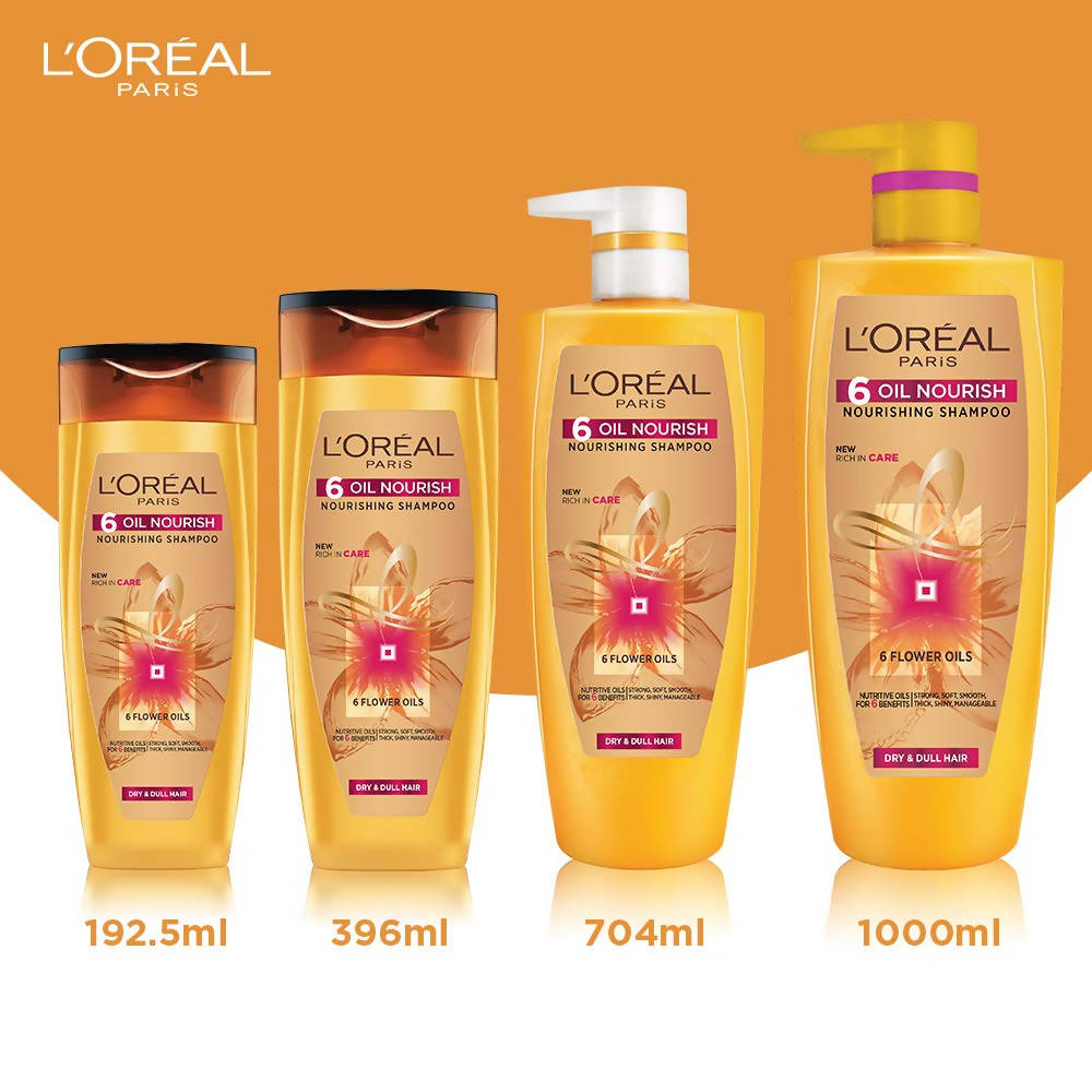 L'Oreal Paris 6 Oil Nourish Nourishing Shampoo - Distacart