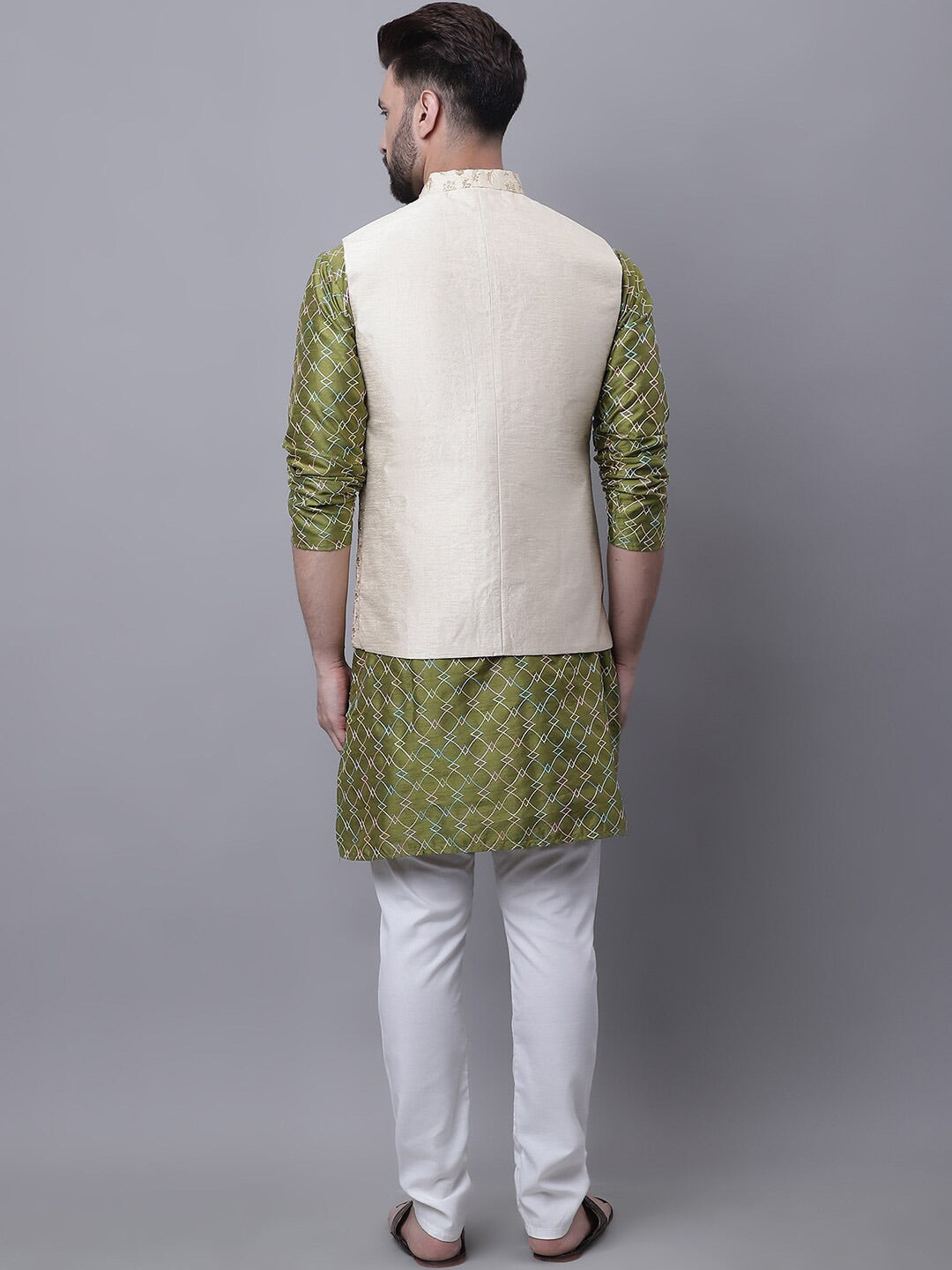 Sojanya M Ethnic Motifs Embroidered Thread Work Kurta With Churidar - Distacart