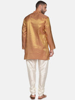 Thumbnail for Sethukrishna Men Red Ethnic Motifs Kurta with Churidar - Distacart