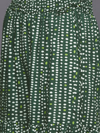 Thumbnail for Biba Women Green & White Printed Layered Pure Cotton Kurti with Sharara - Distacart