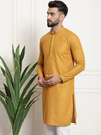 Thumbnail for Sojanya Geometric Embroidered Thread Work Pure Cotton Straight Kurta - Distacart
