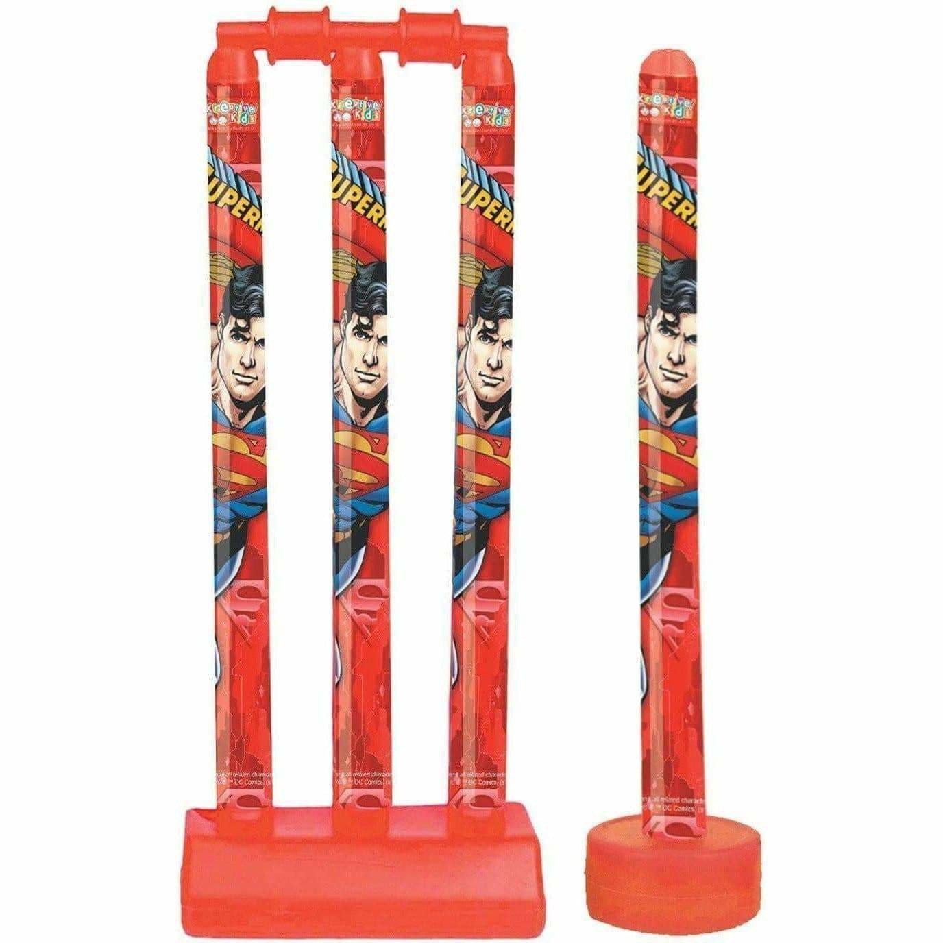 Cricket Set with 1 Plastic Bat & Ball, 4 Wickets, Base and Ball Cricket Kit - Distacart