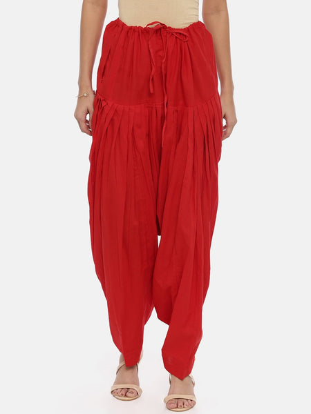 Souchii Red Solid Patiala - Distacart