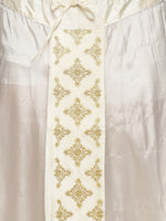 Thumbnail for Sethukrishna Men Cream Embroidered Dhoti Pant - Distacart