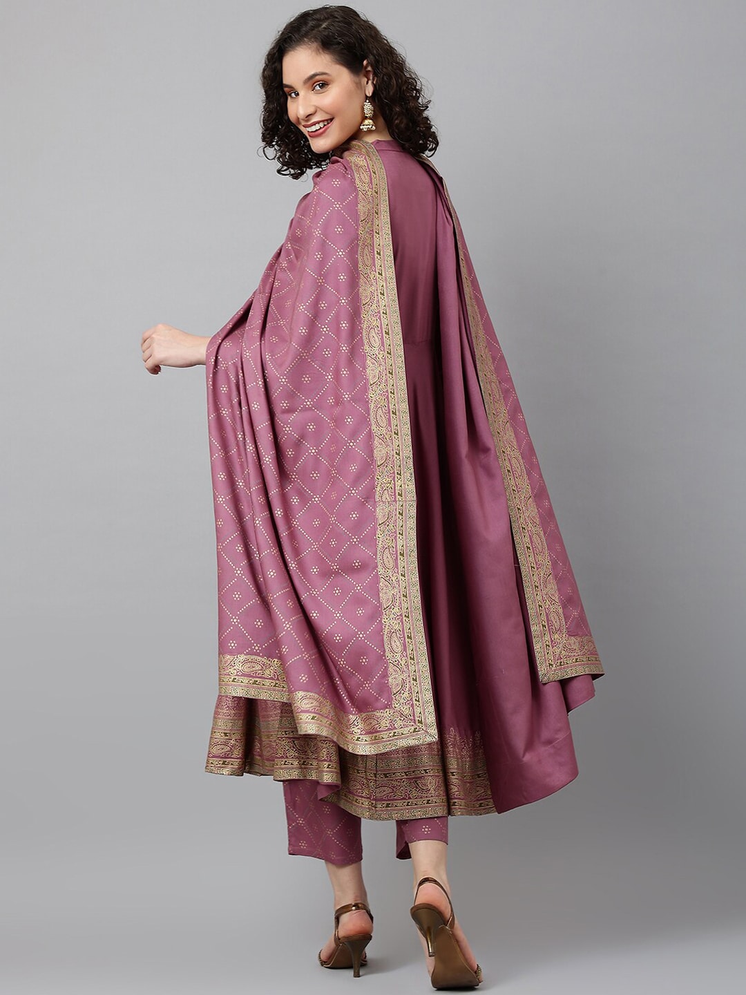 Khushal K Ethnic Motifs Printed Kurta with Palazzos & With Dupatta - Distacart