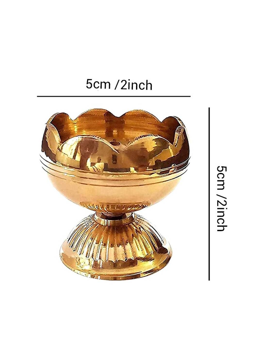 Tied Ribbons Gold Toned 5 Pieces Akhand Brass Diyas - Distacart