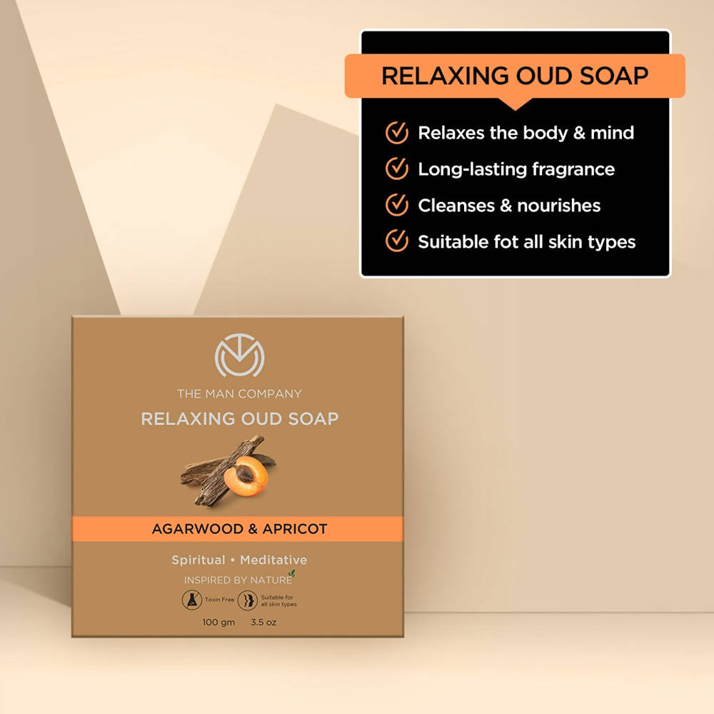 The Man Company Relaxing Oud Soap - Agarwood & Apricot - Distacart