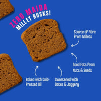 Thumbnail for Early Foods Ragi Millet Rusk - Distacart