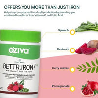 Thumbnail for OZiva Plant Based Bettr. Iron+ Capsules