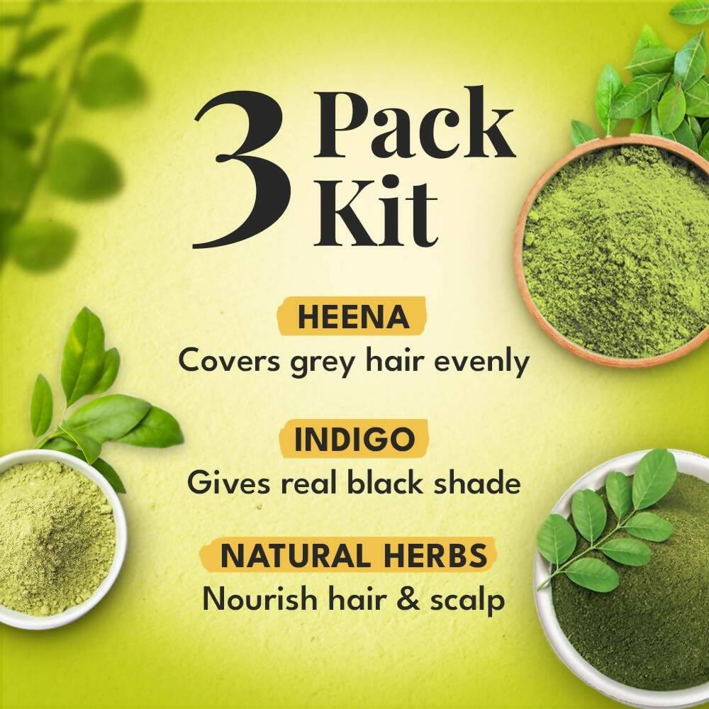 Veda Natural Colors For Black Hair - Henna & Indigo - Distacart