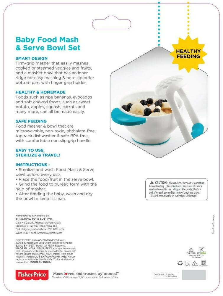 Fisher Price Baby Food Mash and Serve Bowl - Distacart