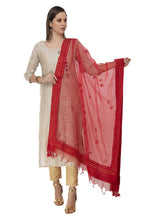 Thumbnail for Mominos Fashion Red Orgenza Nug Embroidery Dupatta