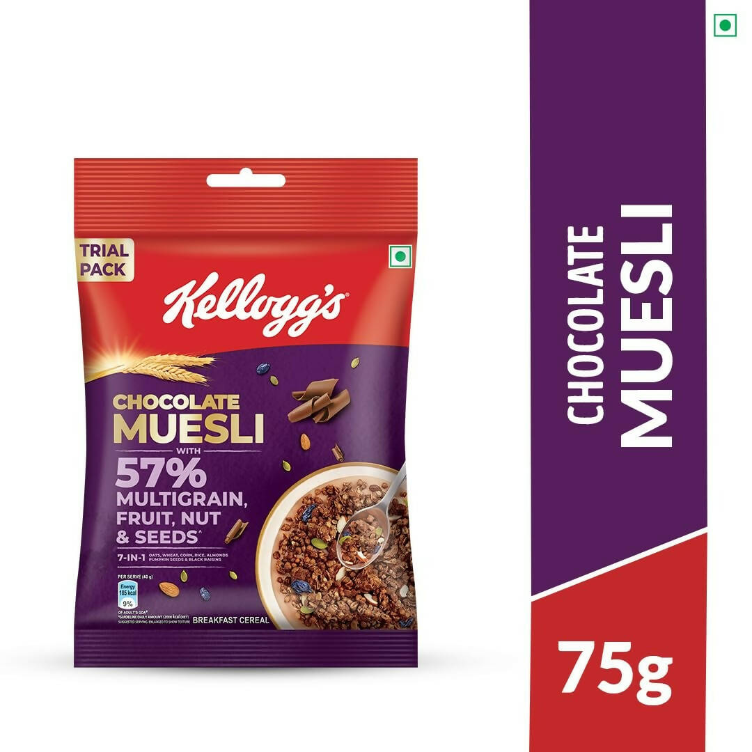 New Kellogg's Chocolate Muesli 57% Multigrain, Fruit, Nut & Seeds - Distacart