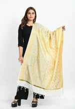Thumbnail for Mominos Fashion Moeza Women's Banarsi Silk All Over Woven Design Cream Dupatta - Distacart