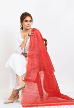 Thumbnail for Mominos Fashion Moeza Women's Cotton Zari Box Red Dupatta - Distacart