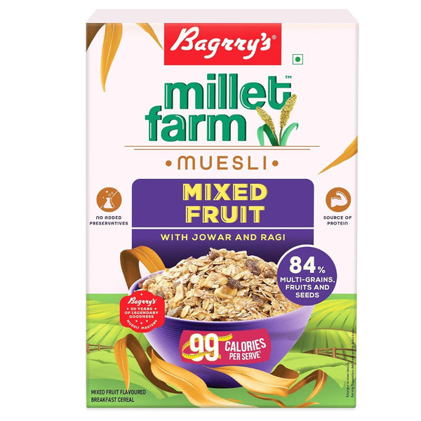 Bagrry's Millet Farm Mixed Fruit Muesli with Jowar and Ragi - Distacart