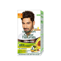 Thumbnail for Garnier Color Naturals Creme Riche Men Hair Color - Shade 3 Darkest Brown - Distacart
