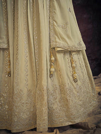 Thumbnail for Myra Pista Real Georgette Designer Gown Style Suit - Distacart