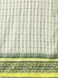 Thumbnail for HERE&NOW Women Ethnic Motifs Printed Empire Pure Cotton Kurta with Palazzos & With Dupatta - Distacart