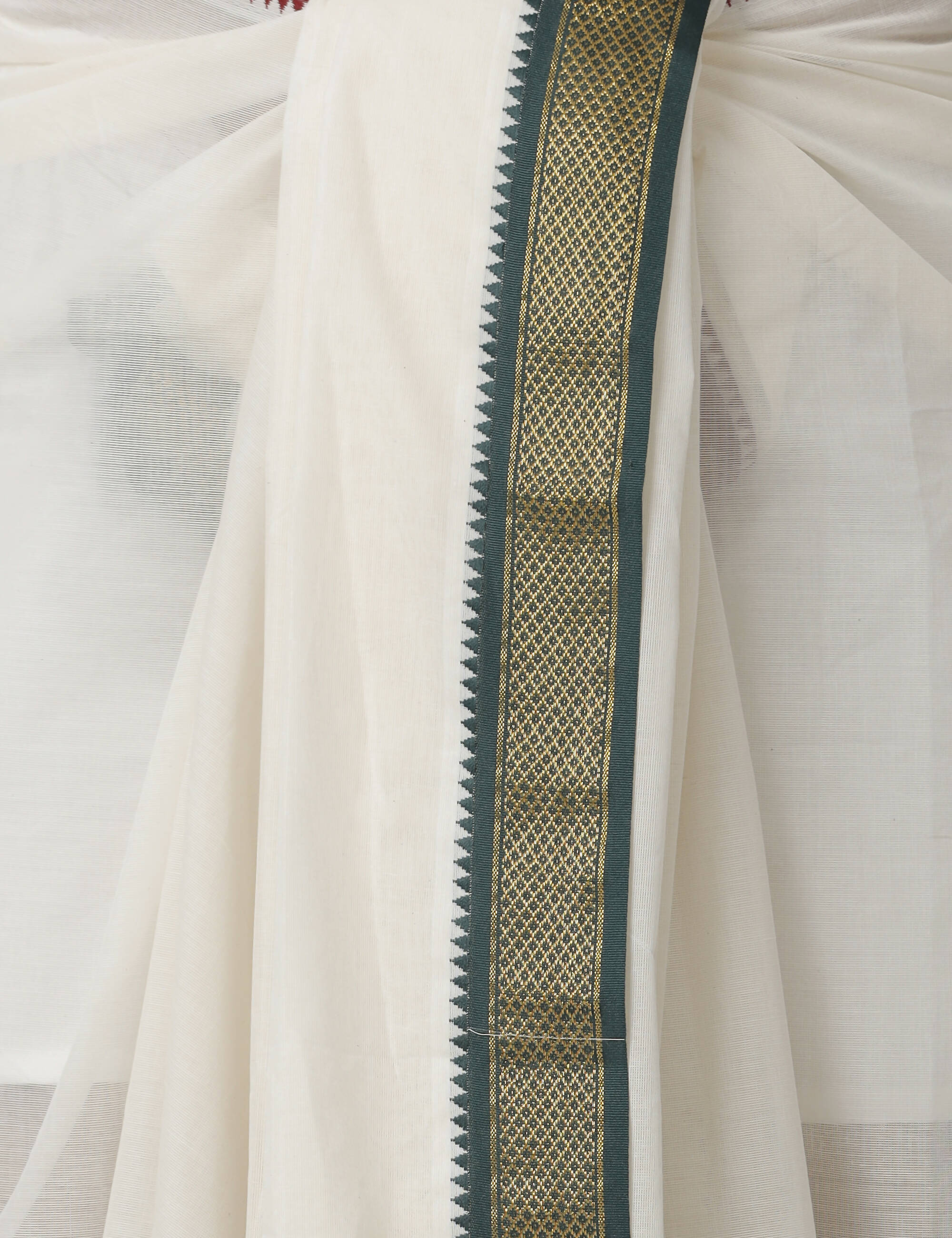 Ramraj Cotton Mens Pure Cotton 5 Khan Jari 9 + 5 Kora Panchakacham Dhoti With Angavastram Set - Distacart