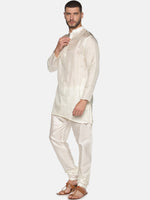 Thumbnail for Sethukrishna Mens Off-White Kurta with Pyjamas - Distacart