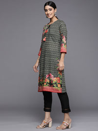 Thumbnail for Biba Women Black Printed Kurta with Trousers & With Dupatta - Distacart
