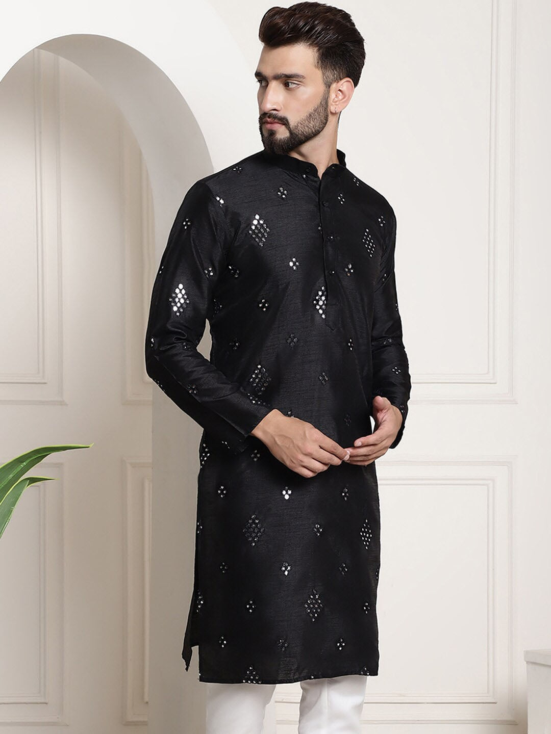 Sojanya Ethnic Motifs Embroidered Thread Work Kurta - Distacart