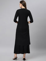 Thumbnail for Khushal K Women Black Geometric Thread Work Kurta - Distacart