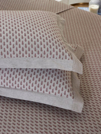 Thumbnail for MYTRIDENT Beige Rose Ethnic Motifs 150 TC King Bedsheet with 2 Pillow Covers - Distacart