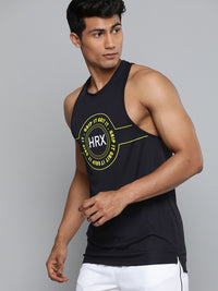 Thumbnail for HRX by Hrithik Roshan Training Men Black Rapid-Dry Typography Printed T-shirt - Distacart