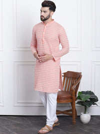 Thumbnail for Sojanya Floral Embroidered Regular Thread Work Pure Cotton Kurta with Churidar - Distacart