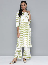 Thumbnail for HERE&NOW Printed Regular Kurta with Palazzos - Distacart