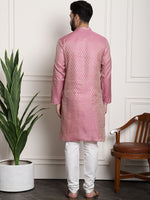 Thumbnail for Sojanya Ethnic Motifs Woven Design Straight Kurta With Churidar - Distacart