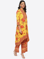 Thumbnail for Biba Floral Printed Thread Work Kurta with Palazzos - Distacart