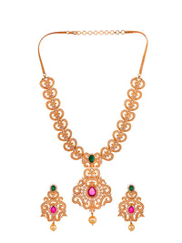 Thumbnail for Saraf RS Jewellery Gold-Plated Multi-Colored Jewellery Set - Distacart