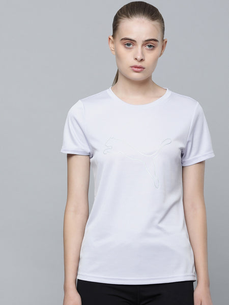 Puma Brand Logo Print Performance Heather Cat Training T-Shirt - Distacart