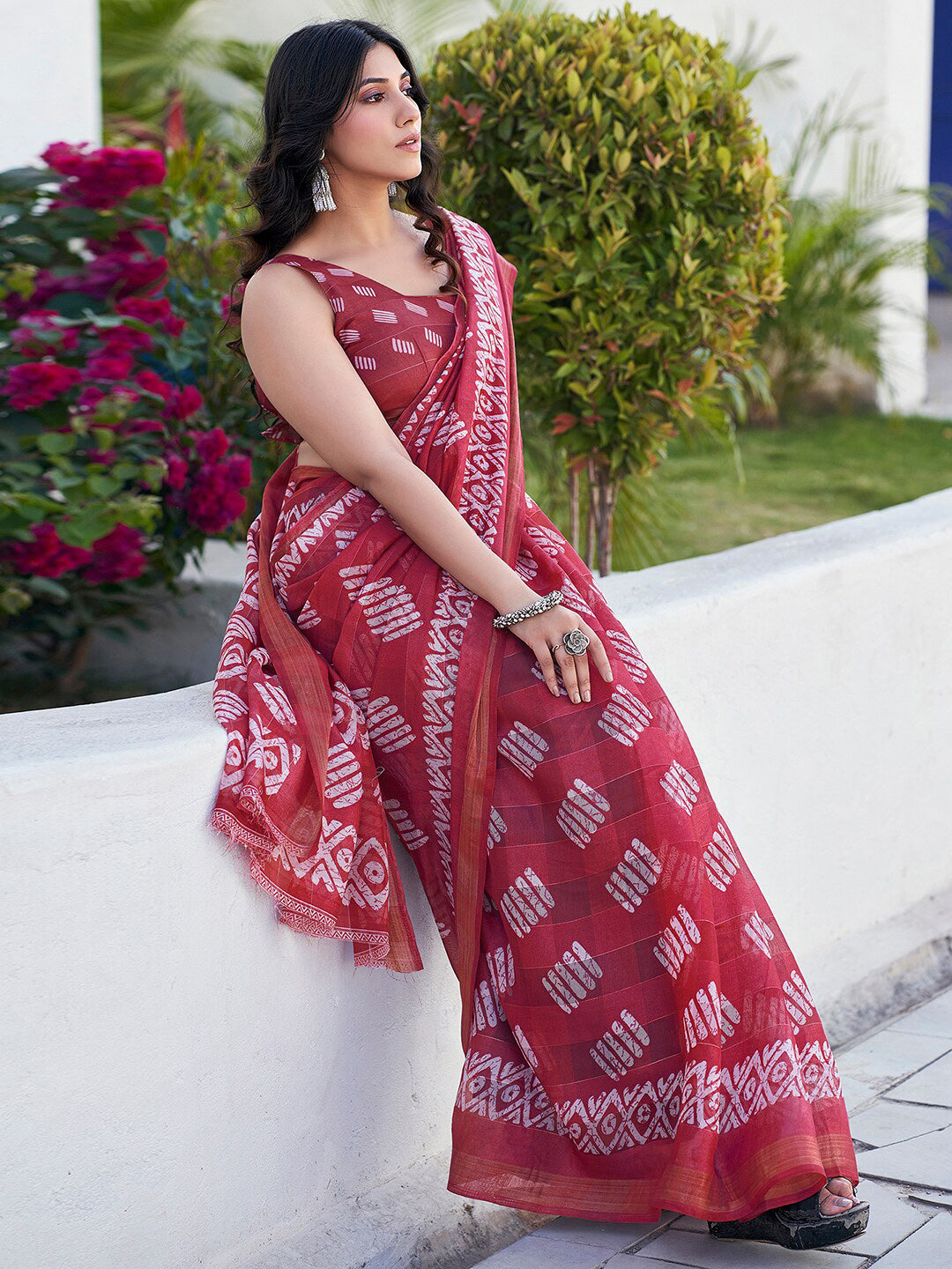 Kalini Batik Printed Sarees - Distacart