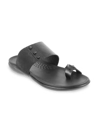 Thumbnail for Mochi Black Leather Sandals For Men - Distacart