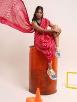Thumbnail for Tikhi Imli Leheriya Jute Silk Ready to Wear Saree - Distacart