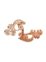 Thumbnail for Saraf RS Jewellery Rose Gold-Plated White AD-Studded Jewellery Set - Distacart