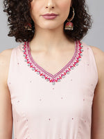 Thumbnail for Khushal K Ethnic Motifs Embroidered Gotta Patti Kurta with Palazzos & With Dupatta - Distacart