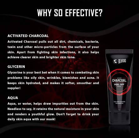 Beardo Activated Charcoal Peel Off Mask - Distacart