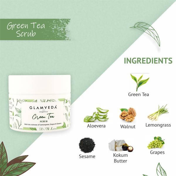 Glamveda Green Tea Recharge & Renew Scrub