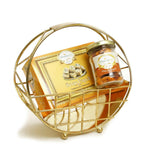 Thumbnail for Ghasitaram Half Moon Metal Basket of Mix Dryfruits, Soan Papdi - Distacart