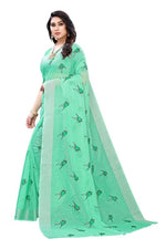 Thumbnail for  Chanderi Designer Saree (SERIN GREEN)