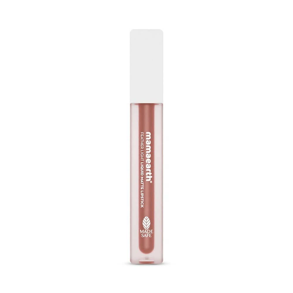 Mamaearth Feather Light Liquid Matte Lipstick - Nude Brown - Distacart