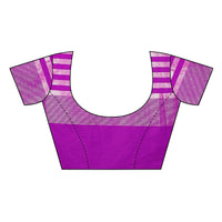 Thumbnail for Vamika Purple Cotton Silk Weaving Saree (Twitter Purple) - Distacart