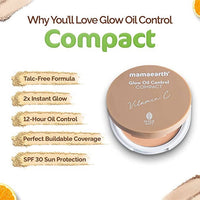 Thumbnail for Mamaearth Glow Oil Control Compact With SPF 30 (Nude Glow)