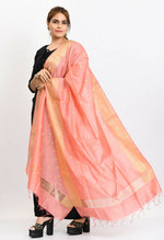 Thumbnail for Mominos Fashion Moeza Women's Banarsi Silk Woven Design Baby Pink Dupatta - Distacart