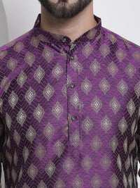 Thumbnail for Sojanya Ethnic Motifs Woven Design Jacquard Regular Kurta - Distacart